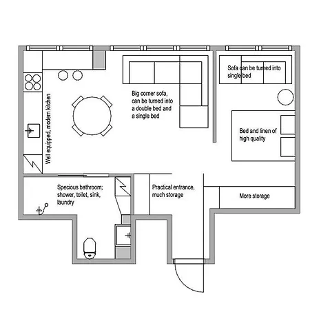 *central*cozy*wellequipped*apartment* 50m2* *